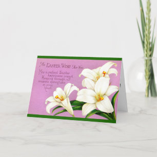 Osterlilie Vintag Osterkarte Feiertagskarte
