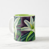 Osterlilie Zweifarbige Tasse (Vorderseite Links)