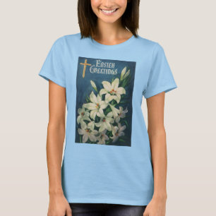 Osterlilien Blumen, vintage religiöse Ostern T-Shirt