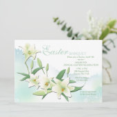 Osterlilien-Einladung Einladung (Stehend Vorderseite)