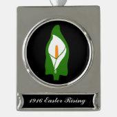 Osterlilien-Fahnen-Dekoration Banner-Ornament Silber (Vorderseite)