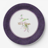 Osterlilien-Papier-Teller wird er gestiegen Pappteller (Vorderseite)