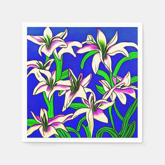 Osterlilien Servietten (Vorderseite)