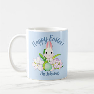 Osterlilien und süße Bunnies Kaffeetasse