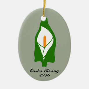 Osterlilien-Verzierung Keramik Ornament
