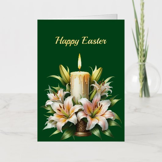 Osterlilies Candle Illustration (Vorderseite)