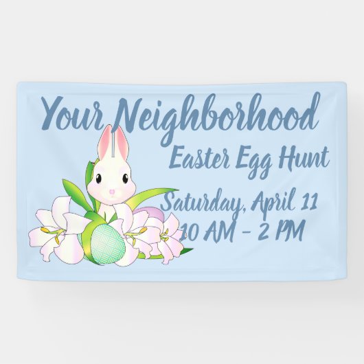 Osterlilies & Sweet Bunnies Banner (Horizontal)