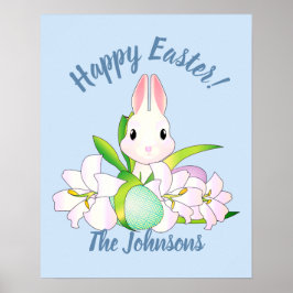 Osterlilies & Sweet Bunnies Poster