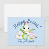 Osterlilies & Sweet Bunnies Postkarte (Vorne/Hinten)