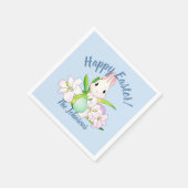 Osterlilies & Sweet Bunnies Serviette (Ecke)