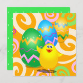 Osterlustiger Küken, Einladung (Vorne/Hinten)