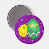 Osterlustiger Küken, Magnet (Vorderseite/Rückseite)