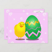 Osterlustiger Küken, Postkarte (Vorne/Hinten)