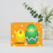 Osterlustiger Küken, Postkarte (Stehend Vorderseite)