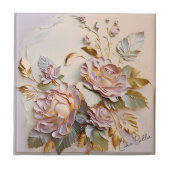 Ostermalerei auf Blumenkohl Fliese (Vorderseite)