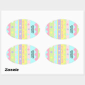 Ostermarken für Leckereien Ovaler Aufkleber (Blatt)