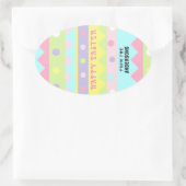 Ostermarken für Leckereien Ovaler Aufkleber (Tasche)