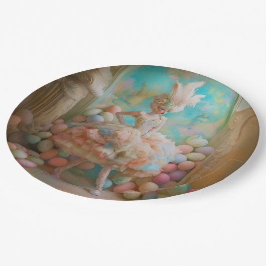 Ostermaus-Teller Pappteller (Schrägansicht)