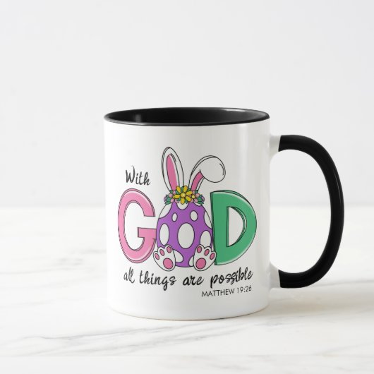 Ostermilchbecher 'Mit Gott sind alle Dinge möglich Tasse (Rechts)