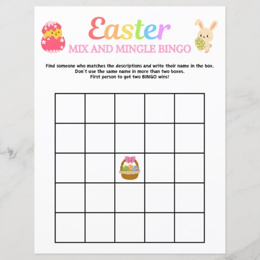 Ostermischung und Mingle Bingo (Rückseite)