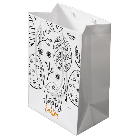 Ostermittelverpackung Mittlere Geschenktüte (Rückseite Schrägansicht)