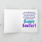 Ostermonkey Funny Funny Flies Grußkarte Karte (Innenseite)