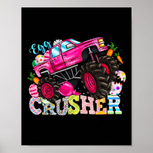 Ostermontag Monster Truck Kids Ostern Ei-Zermalmer Poster