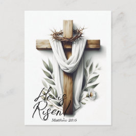 Ostermorgen-Kreuz mit Dornenkrone Postkarte