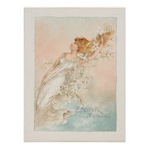 "Ostermorgen" - Vintage Druck, L. Prang & Co. Poster