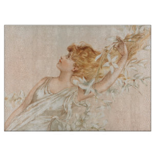 "Ostermorgen" - Vintage Druck, L. Prang & Co. Schneidebrett