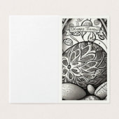 Ostermotiv b/w Cartoon mit Ostereiern 97330 (Außenseite Aufgefaltet)