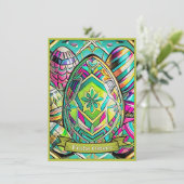 Ostermotiv-Cartoon mit Ostereier 13553 (Stehend Vorderseite)