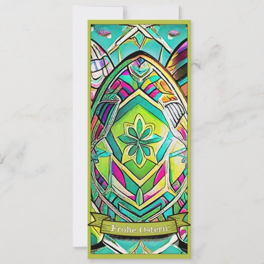 Ostermotiv-Cartoon mit Ostereier 13553 (Vorderseite)