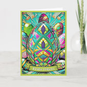 Ostermotiv Cartoon mit Ostereier 90732 Karte (Vorderseite)