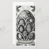 Ostermotiv monochrome Cartoon mit Ostereier 10756 (Vorne/Hinten)