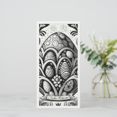 Ostermotiv monochrome Cartoon mit Ostereier 10756 (Stehend Vorderseite)