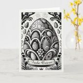 Ostermotiv monochrome Cartoon mit Ostereier 10756 Karte (Gelbe Blume)