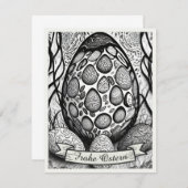 Ostermotiv monochrome Cartoon mit Ostereier 25024 (Vorne/Hinten)