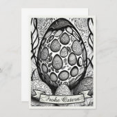 Ostermotiv monochrome Cartoon mit Ostereier 25024 (Vorne/Hinten)