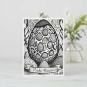 Ostermotiv monochrome Cartoon mit Ostereier 25024 (Stehend Vorderseite)