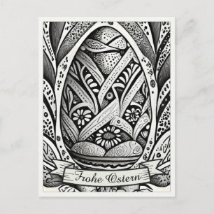 Ostermotiv monochrome Cartoon mit Ostereier 26006 Feiertagspostkarte