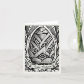 Ostermotiv monochrome Cartoon mit Ostereier 26006 Karte (Vorderseite)