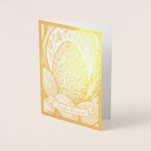 Ostermotiv monochrome Cartoon mit Ostereier 35730 Folienkarte (Vorderseite)