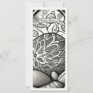 Ostermotiv monochrome Cartoon mit Ostereier 97330