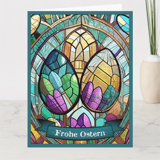 Ostermotiv Stoff Cartoon mit Ostereier 56019 Karte (Vorderseite)