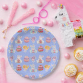 Ostermuster Blau Lila Paper Teller (Party)