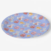 Ostermuster Blau Lila Paper Teller (Schrägansicht)