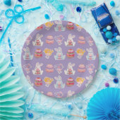 Ostermuster glänzende Traubenpapier-Teller Pappteller (Party)