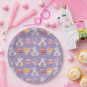 Ostermuster glänzende Traubenpapier-Teller Pappteller (Party)