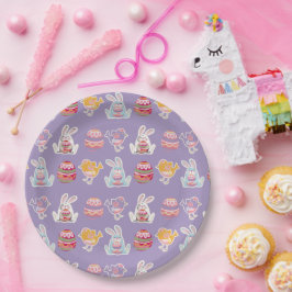 Ostermuster glänzende Traubenpapier-Teller Pappteller